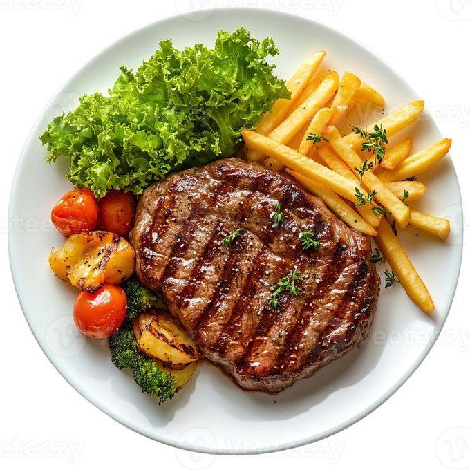 Juicy grilled steak